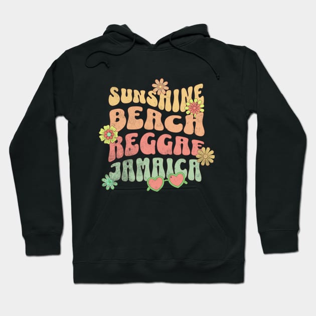 Sunshine Beach Reggae Jamaica Vacation Hoodie by rastaseed